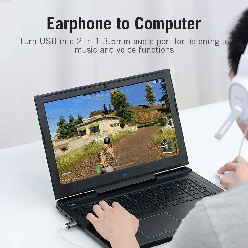 Adaptador De Audio Externo Usb Jack 3,5 Omtp Ctia Vention