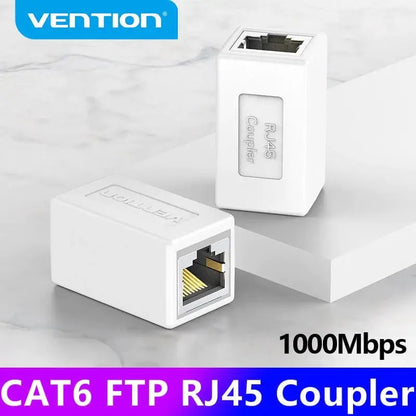 Adaptador Union Rj45 Cat6 / Cat5e Ftp Lan Blanco Vention