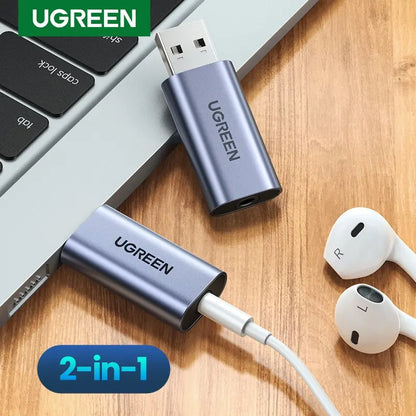 Adaptador De Audio Externo Usb 2,0 A 3,5 Mm Ugreen