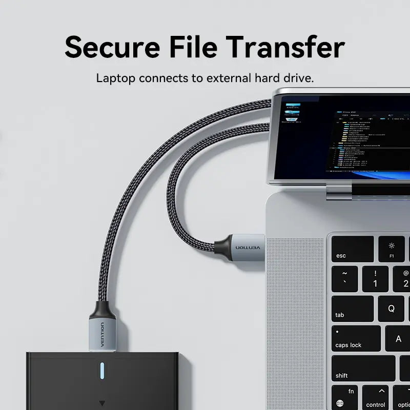 Cable De Datos Usb A 3,0 5gbps Aluminio Trenzado 2m Vention Gris Oscuro