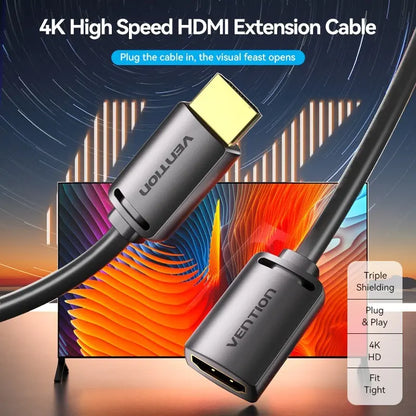Cable Adaptador Extensor 1 Metro Hdmi Hembra A Macho Vention