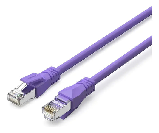 Cable De Red Cat6a Rj45 Sftp Purpura 10 Gbps 0,5 M Vention
