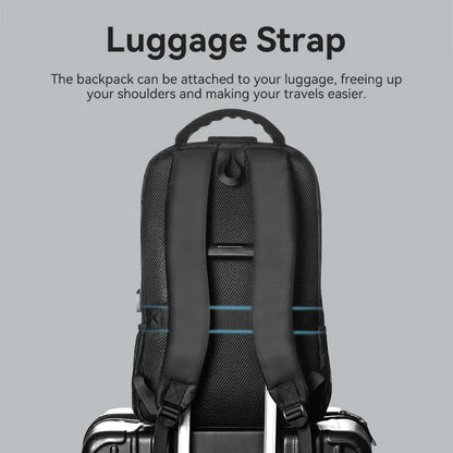 Mochila Porta Notebook 15,6 Candado Resistente Agua Vention Negro Liso