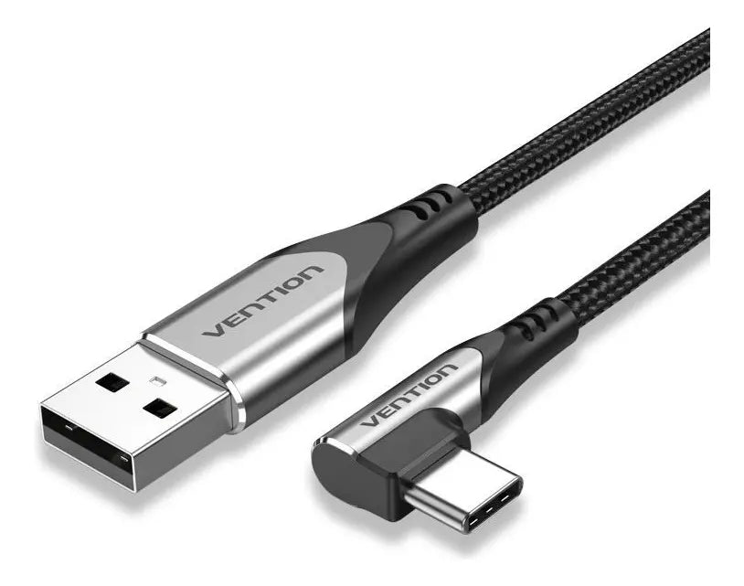 Cable Usb-c 90° A Usb - Carga Rapida Y Dato - 1,5m - Vention Negro
