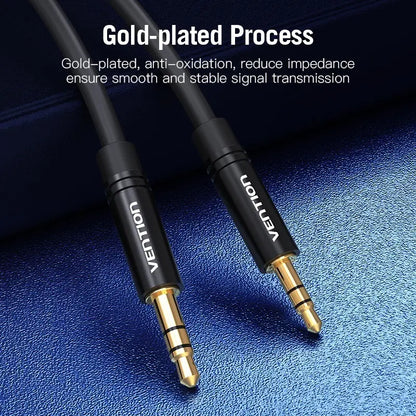 Cable Audio Auxiliar 2m Jack 3,5mm Macho A Macho Vention