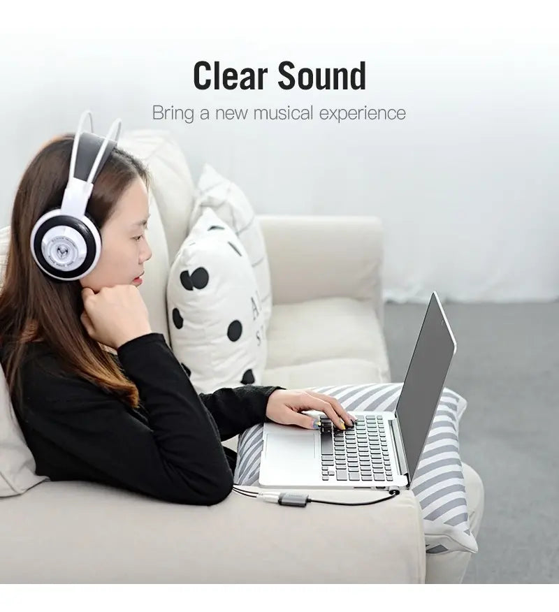 Adaptador Tarjeta Sonido Externa Usb Auricular Mic Vention