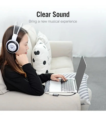 Adaptador Tarjeta Sonido Externa Usb Auricular Mic Vention