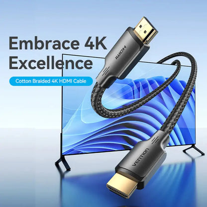 Cable Hdmi 2,0 Certificado 4k 60hz 3m 18 Gbps Hdr Vention
