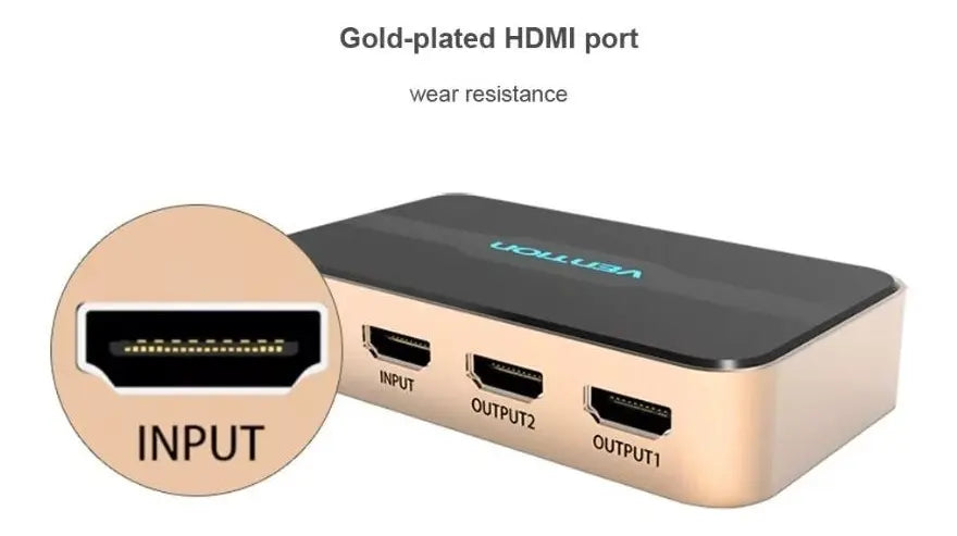 Switch Splitter Hdmi 1,4 1 In 2 Out Hd 4k 3d 1080p Vention