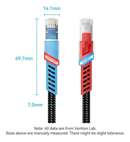 Cable De Red Gamer Cat8 Rj45 Patch Cord Sftp 1 M Vention