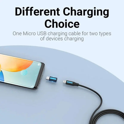 Adaptador Usb C Macho A Micro Usb Hembra Vention Negro