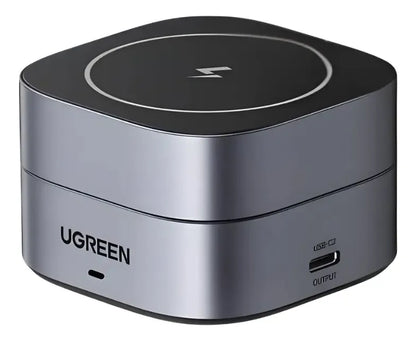Cargador Inalámbrico Magnético 2 En 1 Plegable 25w Ugreen Gris