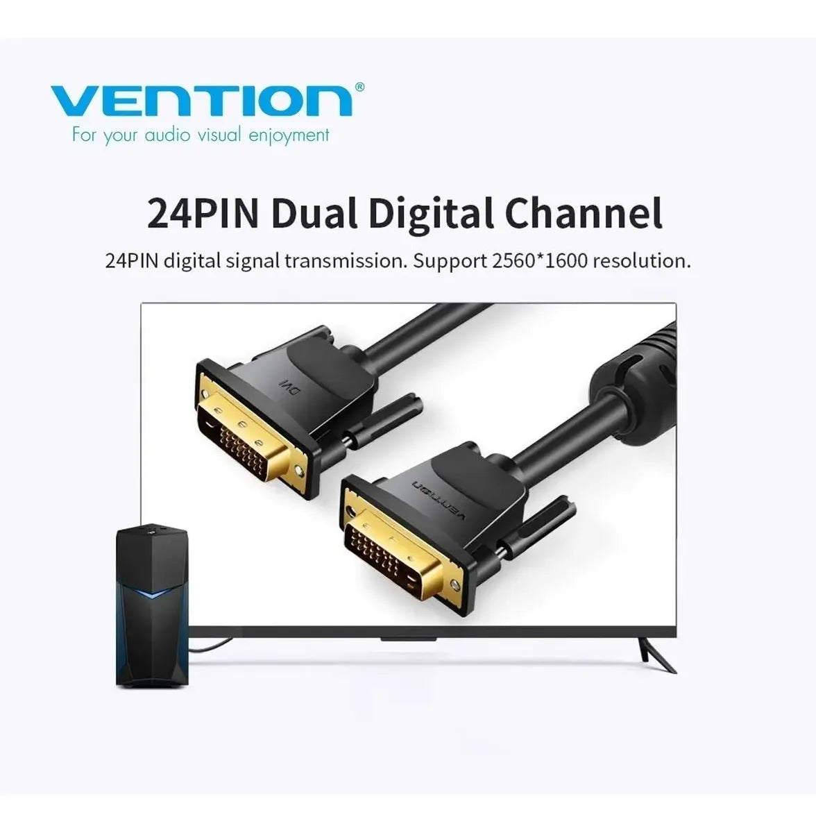 Cable Premium Dvi Macho A Dvi Macho 24+1 2 Metros - Vention