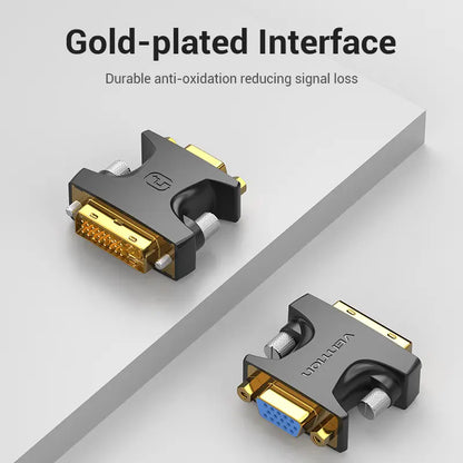 Adaptador Union Dvi Macho A Vga Hembra Extensor Hd Vention