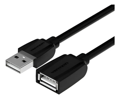 Cable Alargue Usb 2,0 Macho A Hembra 0,5m 480mbps Vention Negro