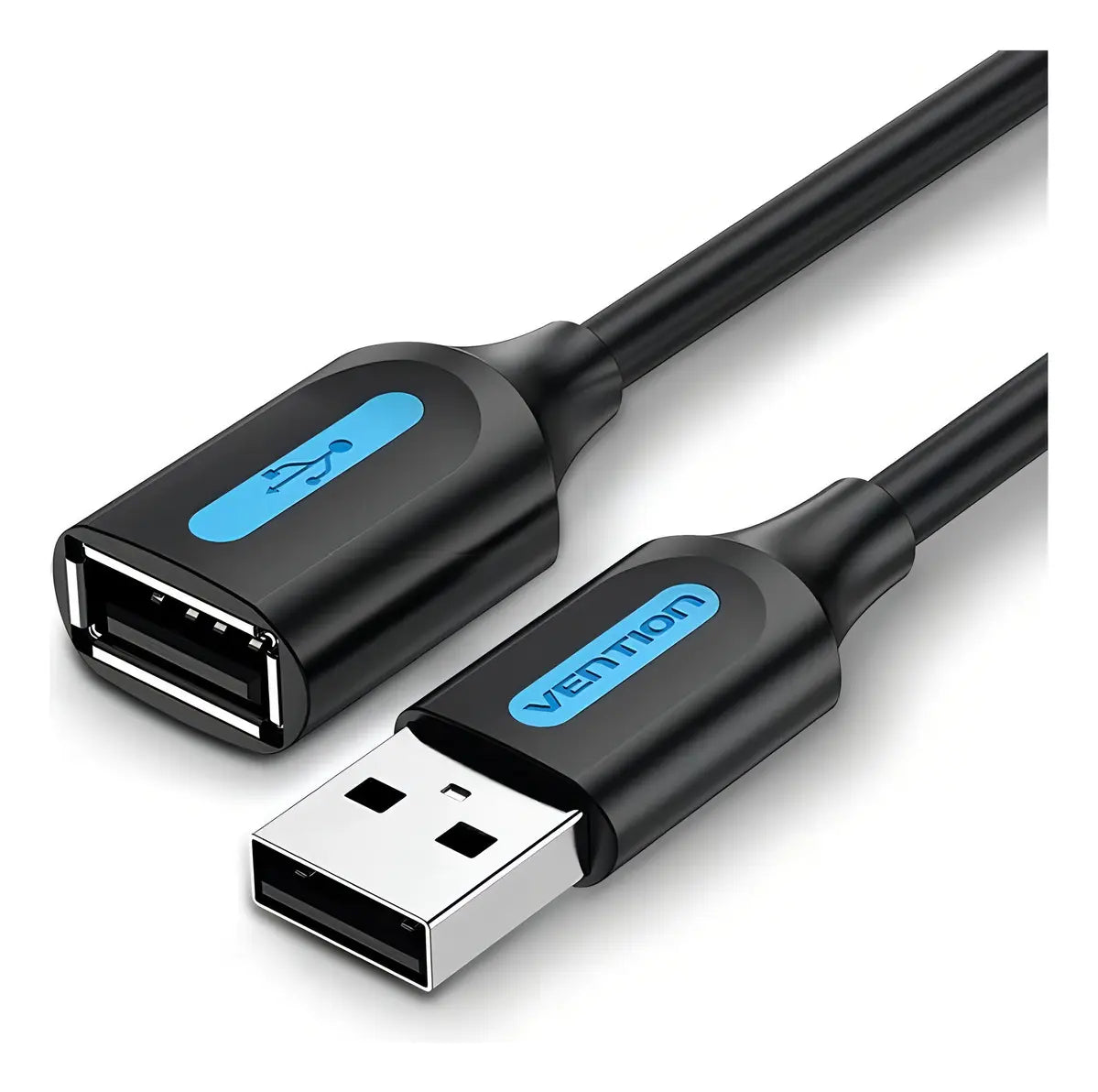 Extensor Usb 2,0 Alargue 1 Metro Macho A Hembra Vention Negro