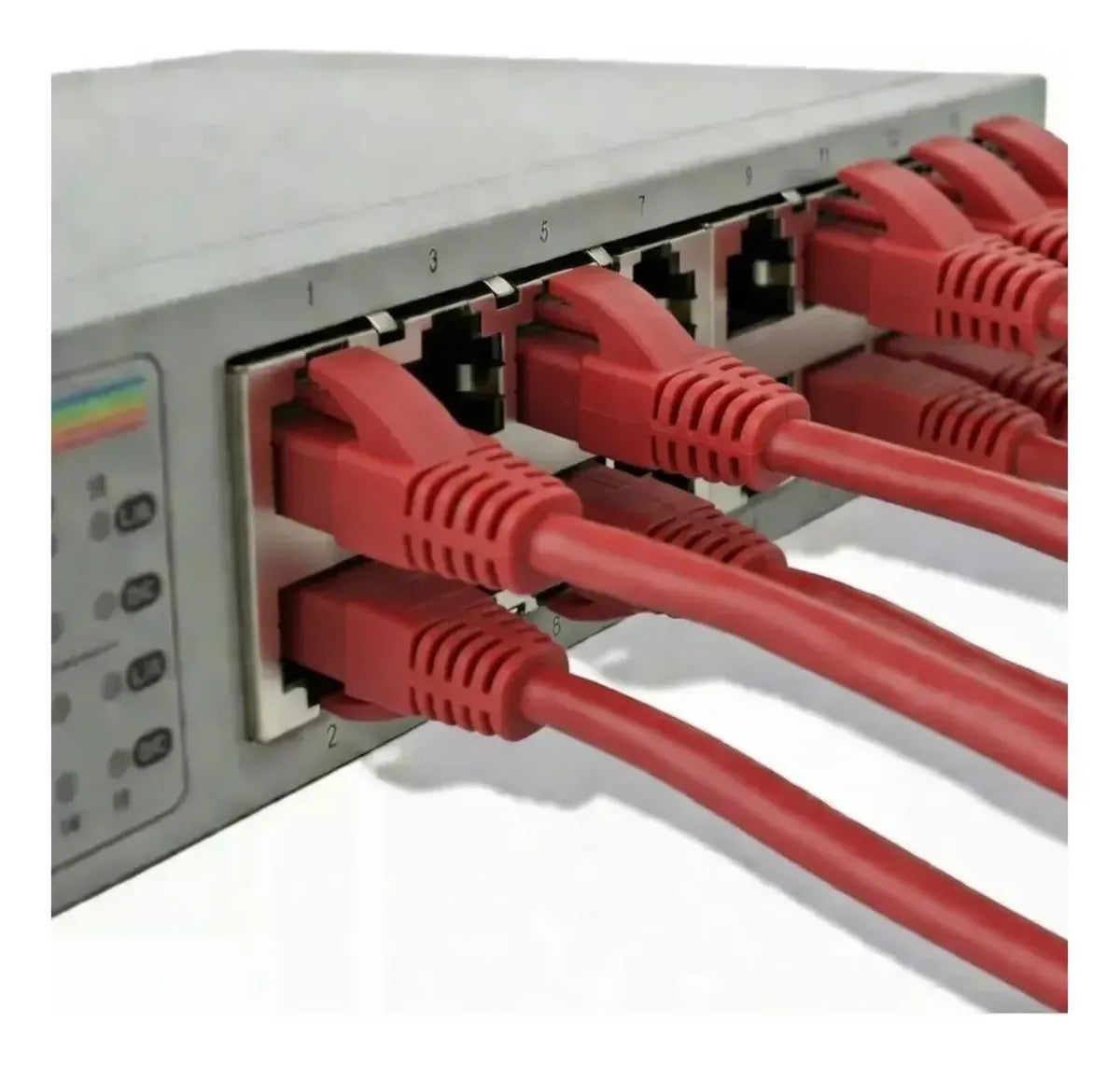 Cable De Red Evox Cat6a 1 M Rojo Patch Cord Rj45 Internet