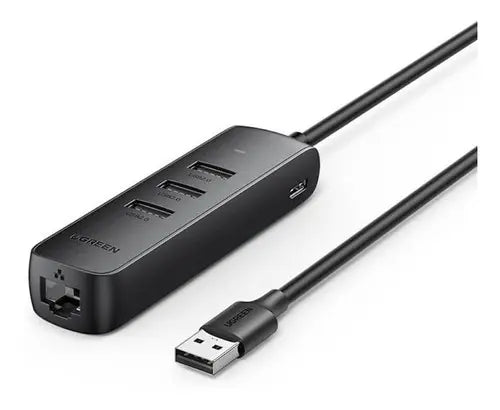 Multipuerto Adaptador Usb A Usb 2,0 X3 Y Rj45 100mbps Ugreen