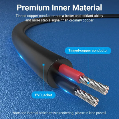 Cable Usb A Dc 5,5 Mm De Alimentacion 5v 3a Carga 1m Vention Negro