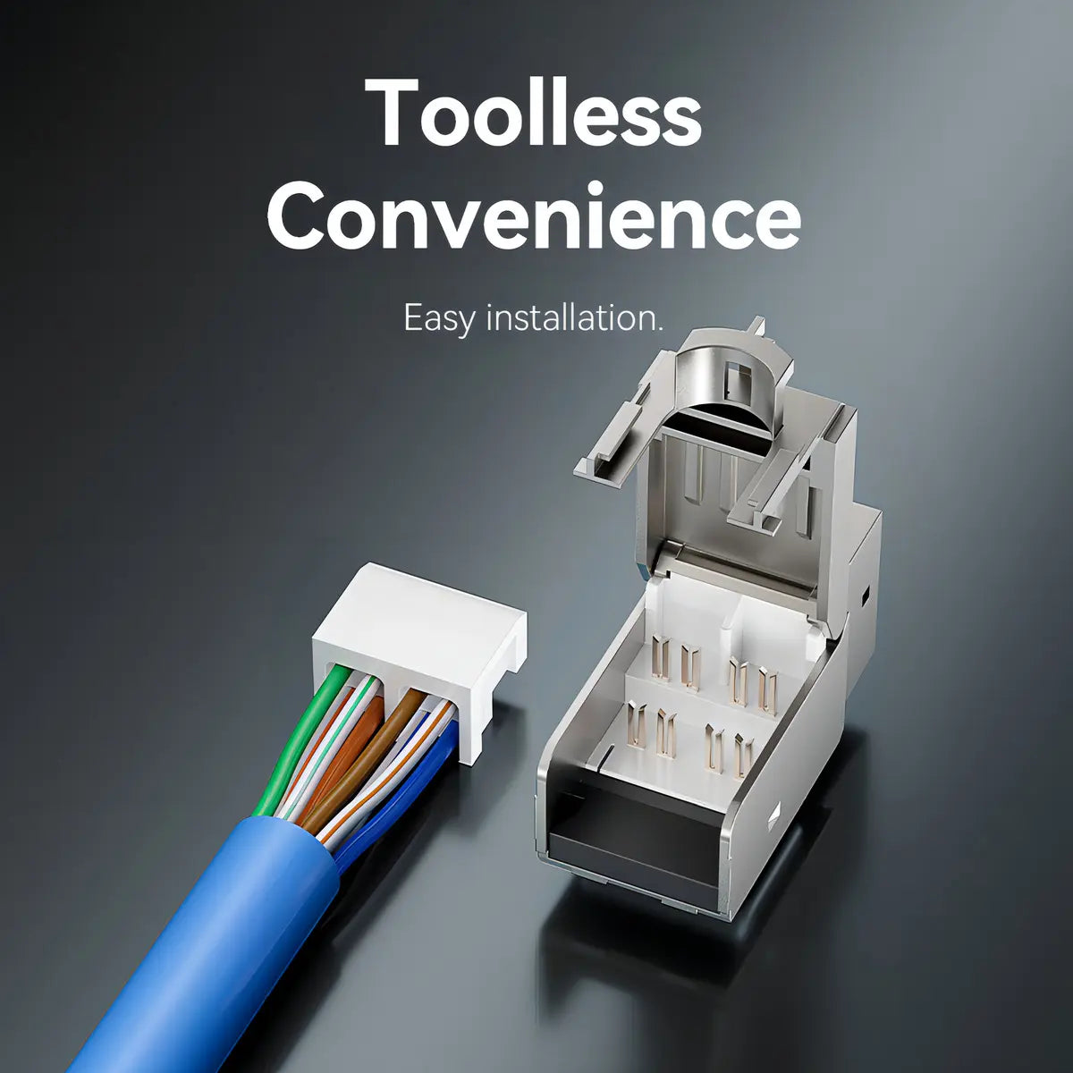 Ficha Jack Rj45 Keystone Utp Cat7 10gbps Vention