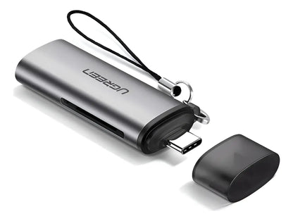 Lector De Tarjetas Usb C Para Celulares Y Notebook Ugreen Gris