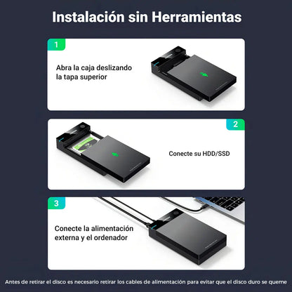 Carry Disk Disco Externo Hdd 3,5 Ssd Sata A Usb-b 3,0 Ugreen