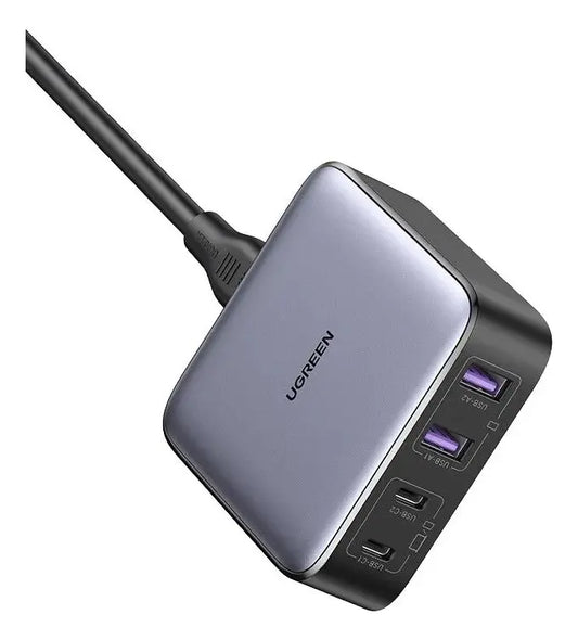 Cargador Usb C Nexode 65w Gan 4 Puertos Carga Rpida Ugreen Plateado