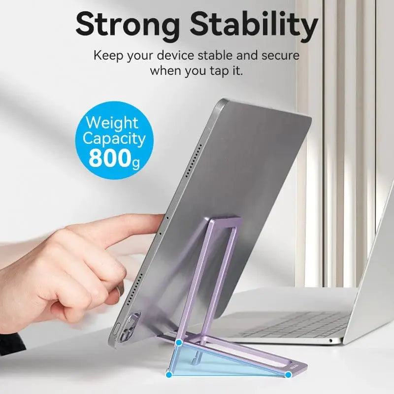 Soporte Para Celular Y Tablet Aluminio Plegable Azul Vention