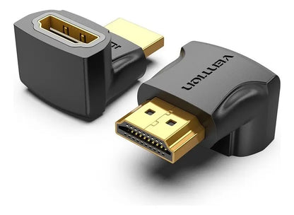 Adaptador X2 Hdmi Macho Hdmi Hembra Codo 270° 4k Hd Vention