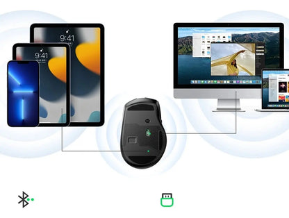 Mouse Inalámbrico Bluetooth 2,4g Ergonómico Gris Ugreen Gris