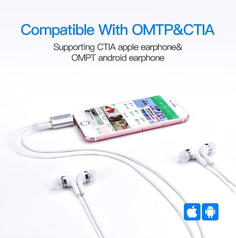 Adaptador 2 Auriculares A Una Salida Mini Plug 3,5 Vention
