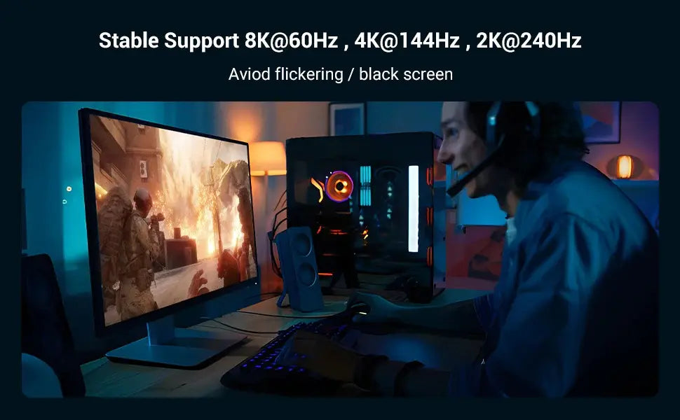 Cable Hdmi 2,1 Mallado 8k 60hz Earc 3d Hdr 3m Vention