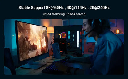 Cable Hdmi 2,1 Mallado 8k 60hz Earc 3d Hdr 3m Vention