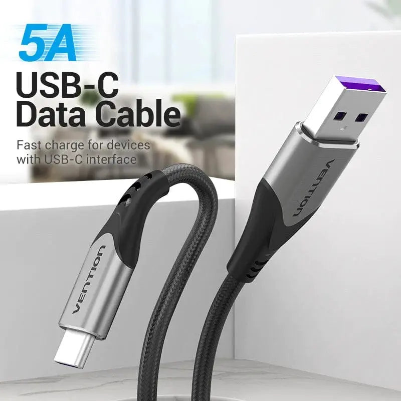Cable Carga Y Datos - Usb-c A Usb - 2,0 - 5a - 3m - Vention