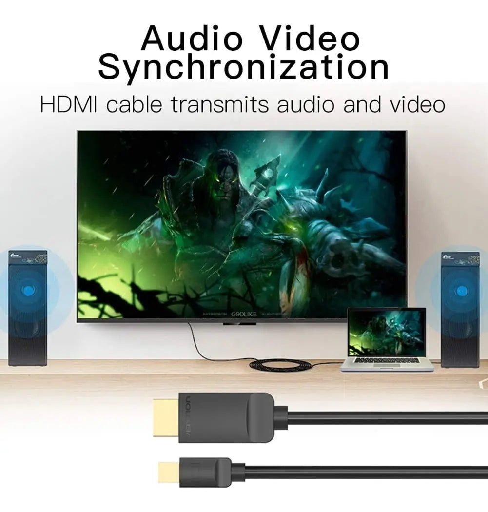 Cable Adaptador Premium Mini Display Port A Hdmi 2m Vention