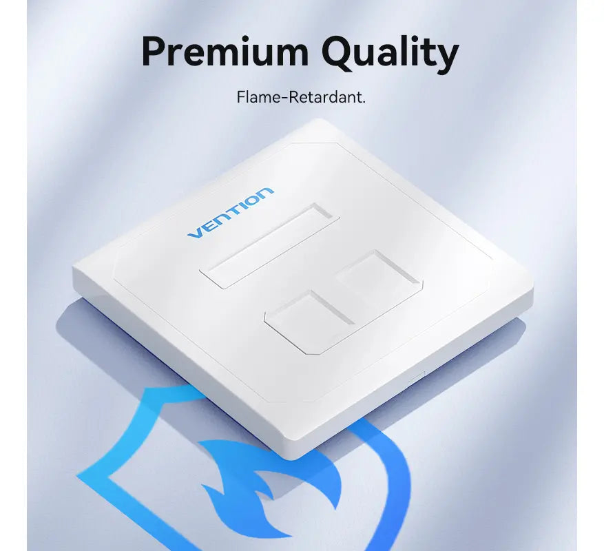 Faceplate 2 Puertos Keystone Tapa Bastidor Rj45 Vention Blanco