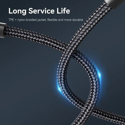 Cable Usb A Usb C 3a Trenzado 1 Metro Vention Negro