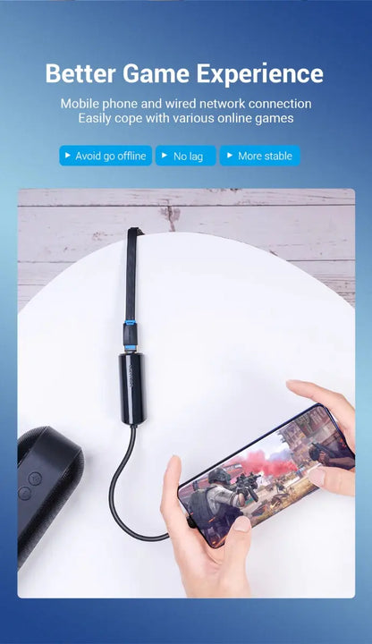 Adaptador Usb-c A Red Rj45 Ethernet Lan 100mbps Vention