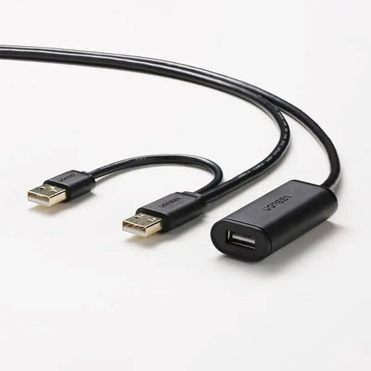 Cable Extensión Usb Hembra 2,0 Amplificador Señal 10m Ugreen Negro