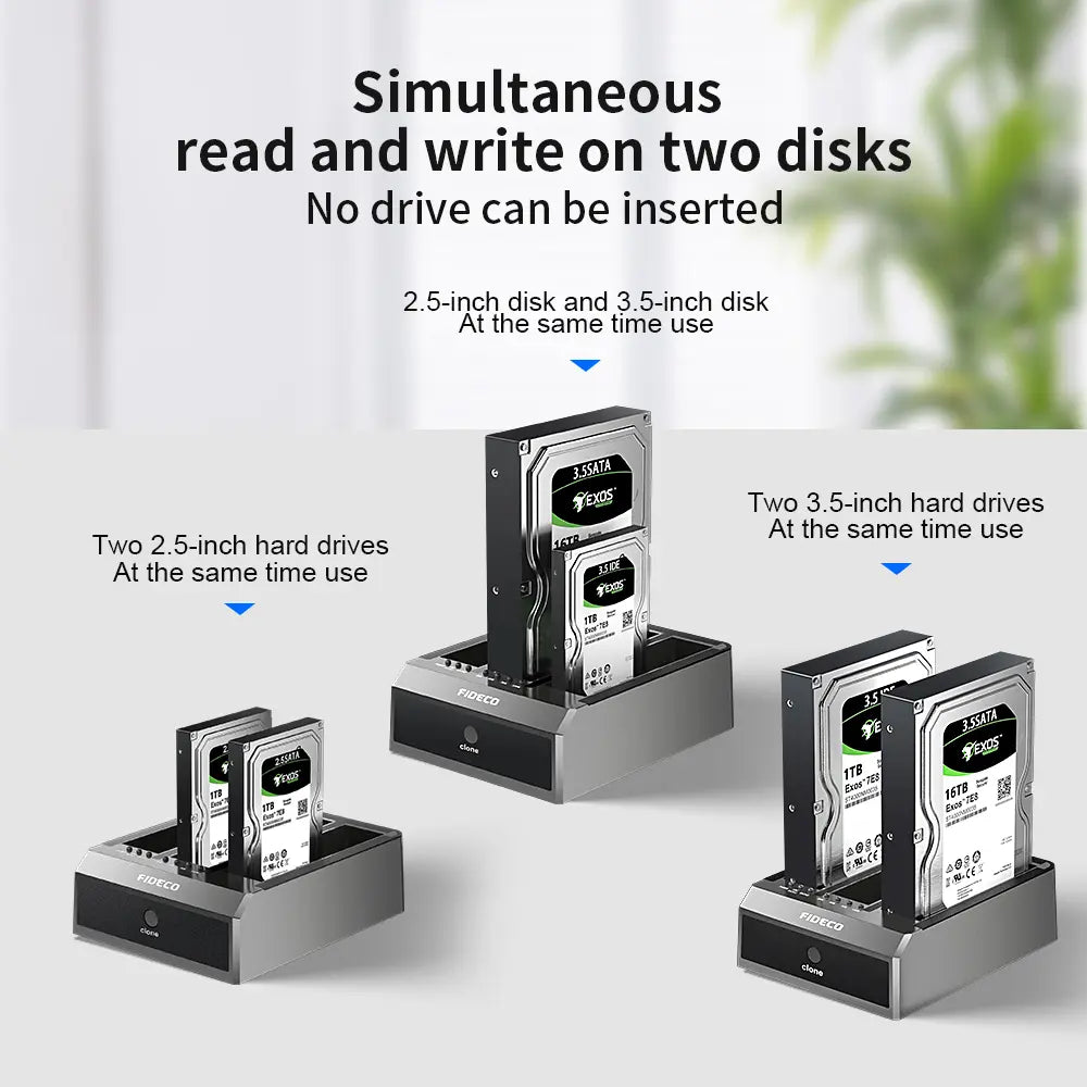 Docking Station 3 Bahias Clonador Ide Sata Hdd Ssd Fideco