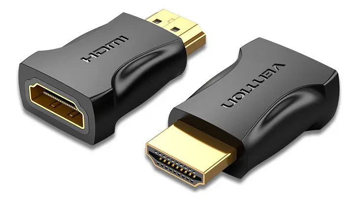 Adaptador X2 Hdmi Macho A Hdmi Hembra 4k Hd 3d Oro Vention