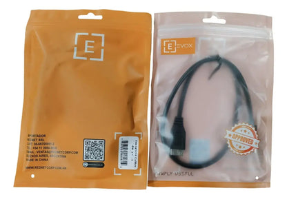 Cable Usb C A Micro B 1 Metro Pc Disco Rigido Externo Evox Negro
