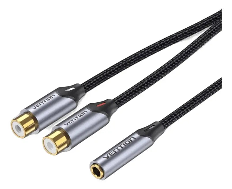 Cable Audio Jack 3,5 Miniplug Hembra A Rca Hembra Vention