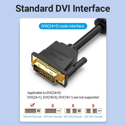 Cable De Video Dvi 24 + 5 A Vga Hd 1080 1 Mt Vention