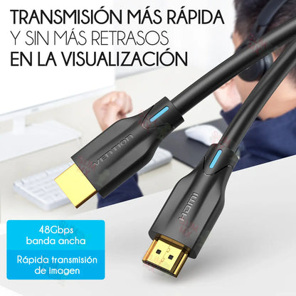 Cable Hdmi 2,1 Premium 8k Earc 120hz 48gbps 5 Metros Vention