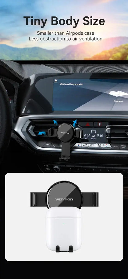 Soporte De Celular Para Auto - Agarre Automatico - Vention Negro