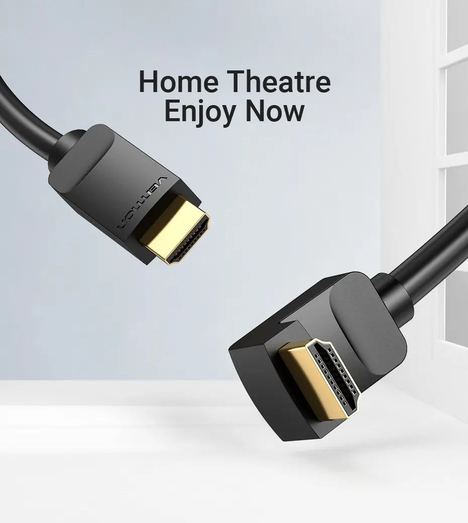 Cable Hdmi 2,0 4k Angulo Recto Codo 90° 1m Arc Hdr Vention