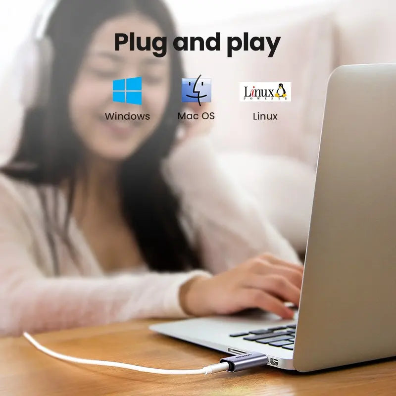 Adaptador De Audio Externo Usb 2,0 A 3,5 Mm Ugreen