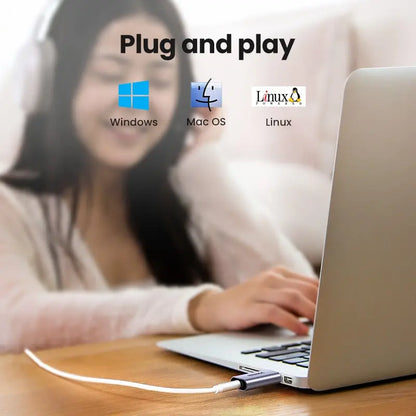 Adaptador De Audio Externo Usb 2,0 A 3,5 Mm Ugreen
