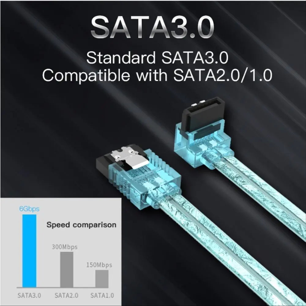 Cable Sata Sata 3,0 Datos Disco Duro Traba Metalica Vention Azul